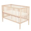 Timba 60x120 egyenes végű körbe rácsos kiságy borostyán