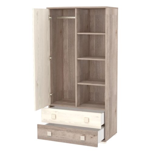 Timba Viki krém-fűz szekrény – Stílusos és sokoldalú tárolás a babaszobában