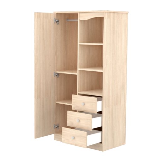 Timba Niki borostyán szekrény – Stílusos és átgondolt tárolás a babaszobában