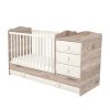 Timba 60x120 3 fiókos kombinált kiságy krém-fűz
