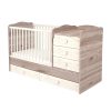 Timba 70x120 5 fiókos kombinált kiságy krém-fűz