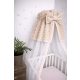 Krém baldachin függöny krém minky betéttel 180x130 cm – puha kiságy baldachin