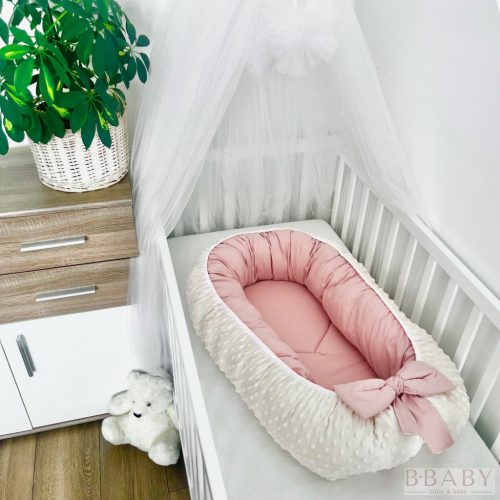 Rachel babafészek – pasztell púder és krém buborékos minky eleganciája