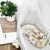 Sweet Time – babafészek víziló és zsiráf mintával, bézs színben