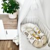 Sweet Time – babafészek víziló és zsiráf mintával, bézs színben