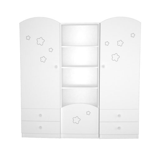 timba-feher-csillagos-alloszekreny.jpg – Timba fehér csillagos állószekrény babaszobába