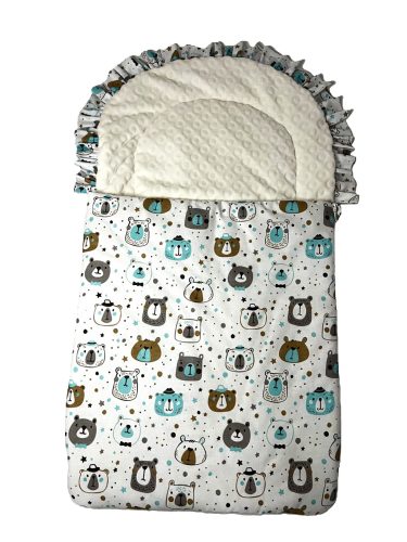 MaciPofik – Cipzáros babatakaró 70×40 cm | Pamutvászon, wellsoft, antiallergén vatelin töltettel