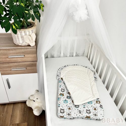 MaciPofik – Cipzáros babatakaró 70×40 cm | Pamutvászon, wellsoft, antiallergén vatelin töltettel