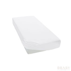 Fehér gumis pamut baba lepedő 40x90 cm – puha és légáteresztő kiságy lepedő