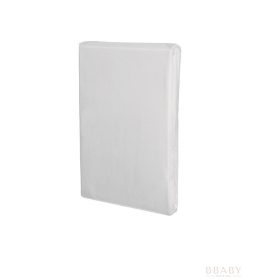Fehér gumis pamut baba lepedő 50x80 cm – puha, légáteresztő kiságy lepedő újszülötteknek