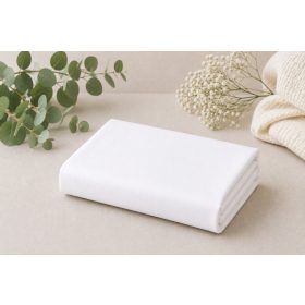 Fehér gumis pamut baba lepedő 50x80 cm – puha, légáteresztő kiságy lepedő újszülötteknek