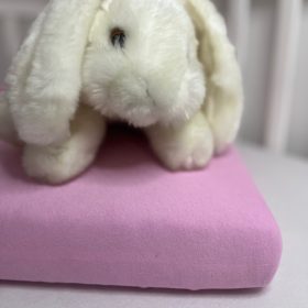 rózsaszín bbaby pamut gumis lepedő