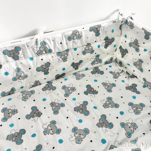 Szürke Cincogi – Járókabetét 100×100 cm | Egérkés, 100% pamut, magasított rácsvédővel