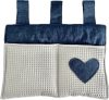 Avery Grey rácsvédő ajándékkal  200x30 cm – szürke waffle és farmer, OEKO-TEX