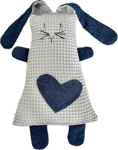 Avery Grey rácsvédő ajándékkal  200x30 cm – szürke waffle és farmer, OEKO-TEX