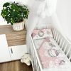 Babaágynemű szett 2 részes bébi elefánt pink