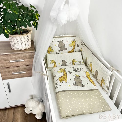 Babaágynemű szett  3 részes sweet time bézs