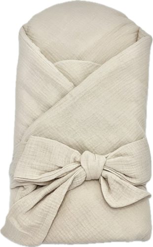 kókuszpólya bézs muszlin – 100% pamut, 75x75 cm, kókuszbetéttel