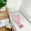 Rózsaszín waffle pamut kókuszpólya újszülötteknek – bbaby