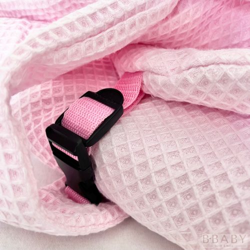 Rózsaszín waffle pamut kókuszpólya újszülötteknek – bbaby