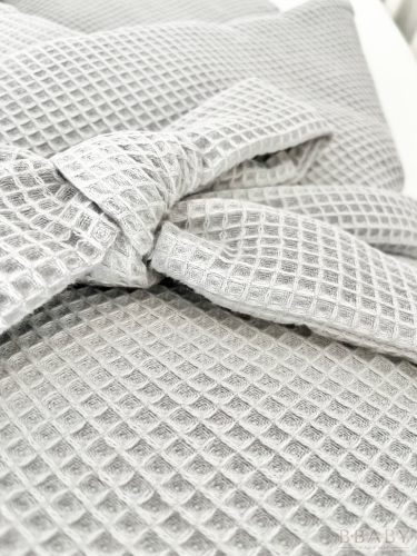 kókuszpólya szürke waffle pamut – uniszex, kókuszbetéttel és biztonsági csattal