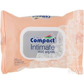 Ultra Compact intim nedves törlőkendő – 20 db-os pH-semleges kiszerelés nőknek