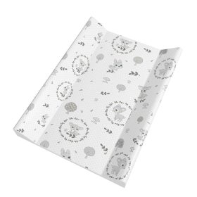 Bambina pelenkázólap – fehér-szürke színvilág, rajzolt őzikékkel, 70×50 cm, merev peremes kialakítás