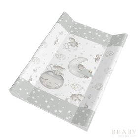 Bébi Elefánt szürke pelenkázólap 70×50 cm – holdon alvó elefánttal