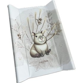Capybara merev peremes pelenkázólap 70×50 cm mosolygós kapibarával és bézs árnyalatokkal