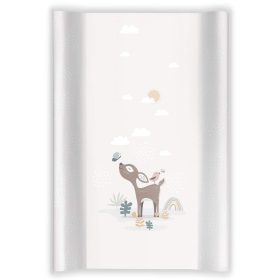 Kiságyra rögzíthető pelenkázólap őzike mintával, pasztell árnyalatban – 80×50 cm