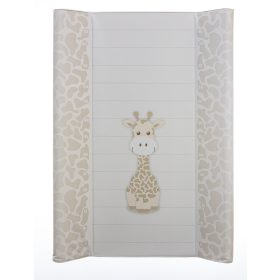 Magasított peremű pelenkázólap Zsiráf Zsombi mintával, bézs színben