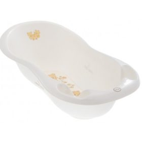 Gyöngyház színű Tega Baby babakád maci mintával – 102 cm, ergonomikus kialakítású
