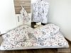 Boldog nyuszi és süni mintás ovis derékalj – 56x130 cm-es puha, pamut fekvőalátét kisgyermekeknek
