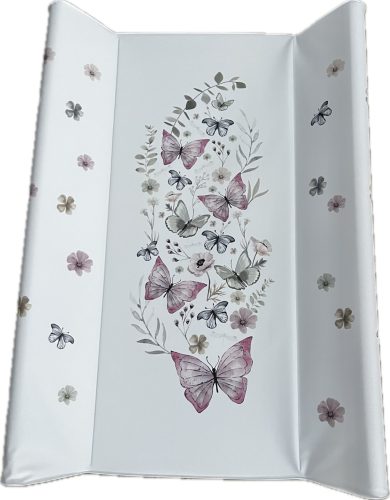 Butterfly puha peremes pelenkázólap 70×50 cm pillangókkal és virágmintával