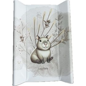 Capybara puha peremes pelenkázólap 70×50 cm mosolygós kapibarával és bézs árnyalatokkal