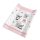 Pelenkázólap puha peremes cuki állatok pink 70x50