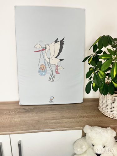 sík pelenkázólap kék gólya mintával