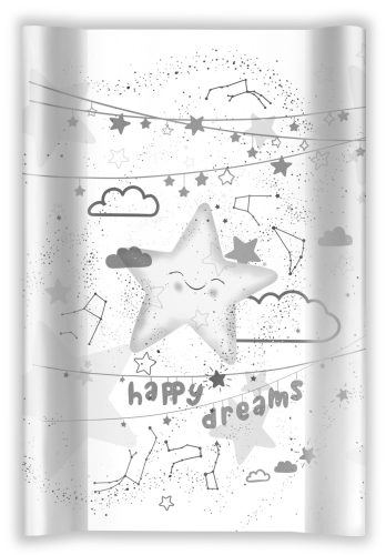 Pelenkázólap puha peremes happy dreams 70x50