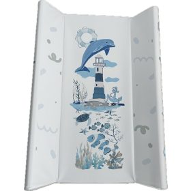 Világítótorony puha peremes pelenkázólap 70×50 cm delfinnel és víz alatti élővilággal