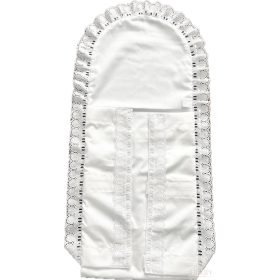   Hagyományos pólyahuzat madeira csipkével – klasszikus elegancia és biztonság minden pillanatban