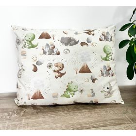 Pufi párna – dinoszauruszos minta,  100% pamut