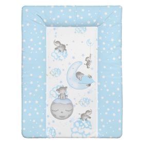 Puha Softy pelenkázólap Bébi Elefánt Kék mintával – 70x50 cm