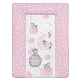 Puha Softy pelenkázólap Bébi Elefánt Rózsaszín mintával – 70x50 cm
