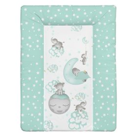 Puha Softy pelenkázólap Bébi Elefánt Zöld mintával – 70x50 cm
