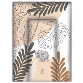 Puha Softy pelenkázólap Leveles Kiselefánt mintával – 70x50 cm