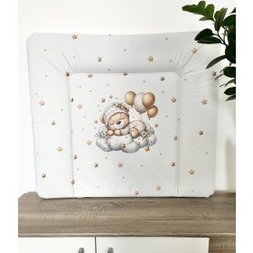 Puha pelenkázólap kék alapon felhőn alvó maci mintával