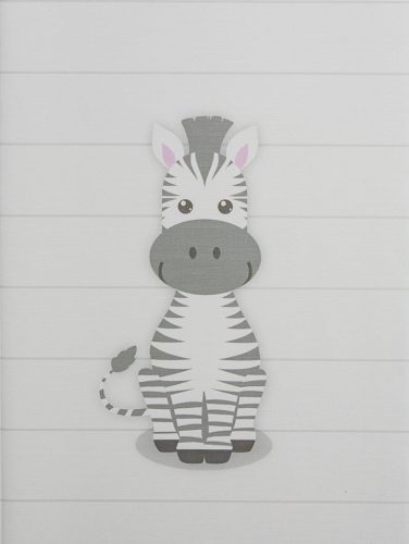 Sík pelenkázólap 50x70 – Zebra Zénó mintával | Vízlepergető, puha alátét kisbabáknak