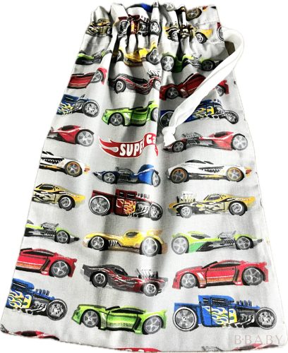 Super Cars tornazsák – sportautós mintás vászon tornazsák fiúknak 28x38 cm