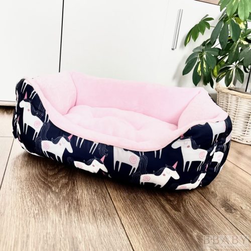Pink Unikornis S méretű kutyafekhely – pihe-puha kuckó kistestű kutyáknak
