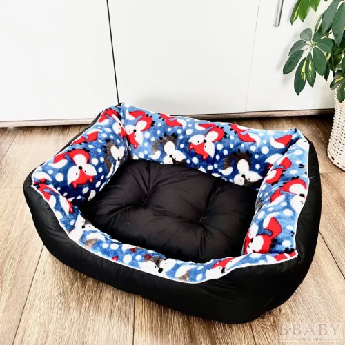 Ravaszdi S kutyafekhely – Kicsi kuckó 2–5 kg-ig | Rókás mintás, puha wellsoft fekhely kistestű kutyáknak